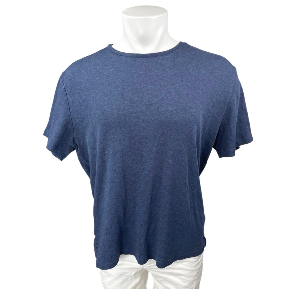 Banana Republic Luxury Touch Men's Blue Short Sleeve Performance T-Shirt Top L
